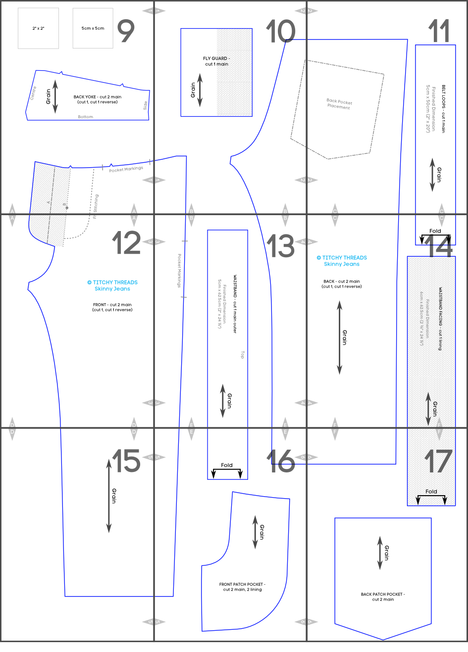 Titchy Threads - Small Fry Jeans 2T - PDF Pattern